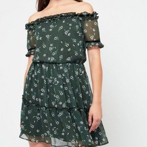 Miss Selfridge Floral Tiered Bardot Dress